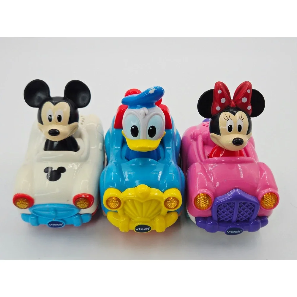 VTech Go! Go! Smart Wheels Disney Mickey Minnie Donald Duck 3 Car Toy Set